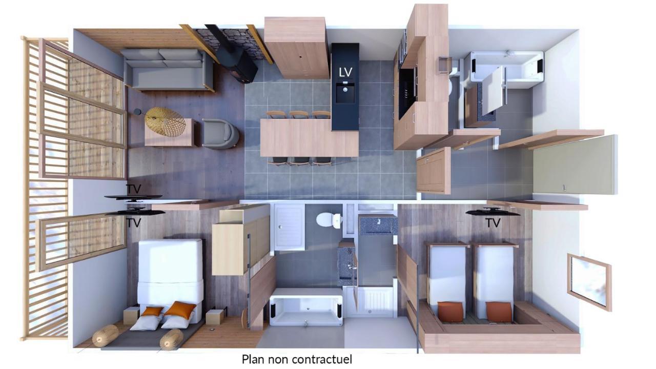 Апартаменты Les Balcons Platinium Val Cenis Ланслевиллар Экстерьер фото